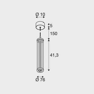 SLV LED hanglamp Quimera, koperkleurig, Ø 8 cm, CCT