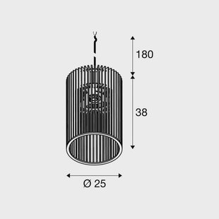 SLV hanglamp Wud, hout licht, Ø 25 cm, hout