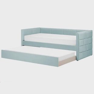 Beliani - CHAVONNE - Slaapbank - Mintgroen - 90 x 200 cm - Fluweel