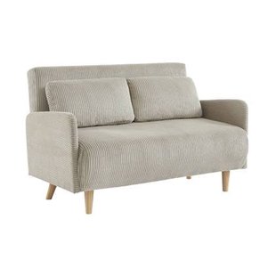 sweeek - 2-zits slaapbank met houten poten