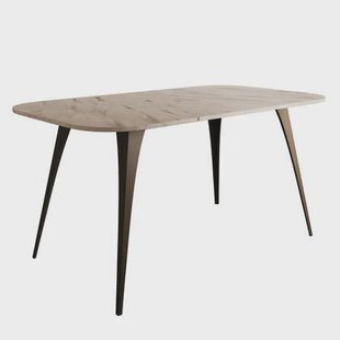 Meubella - Eetkamertafel Flix - Wit marmer - 160 cm - Uitschuifbaar