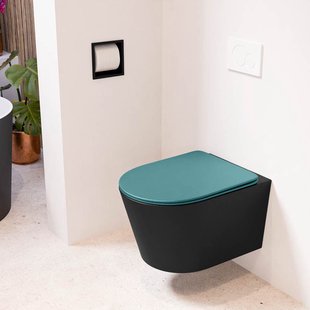 MONDIAZ LAVIE hangend toilet single fire rimless diepspoel Urban, Toiletzitting met quick-release & softclose Smag