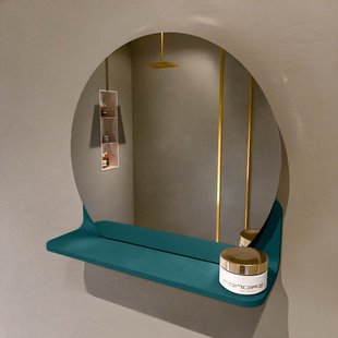 MONDIAZ SPOT spiegel rond 40cm met Spiegelplanchet kleur Smag.