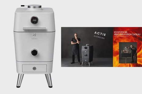 Everdure | Houtskool BBQ 4K | Wit | Incl. Afdekhoes