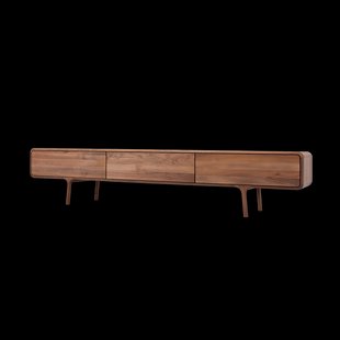 Fawn lowboard 3 drawers houten tv meubel walnut - 220 x 45 cm