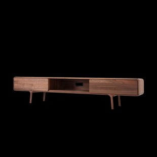 Fawn lowboard 2 drawers houten tv meubel walnut - 220 x 45 cm