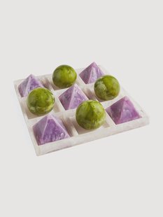 Handgemaakt Tic-tac-toe spel Como met marmer effect