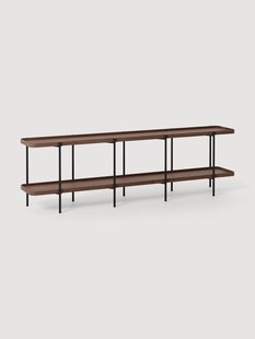 Lage houten wandkast Renee DUNKEL 2