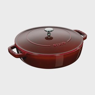 STAUB Staub Chistera braadpan gietijzer Ø24 cm Granaatrood