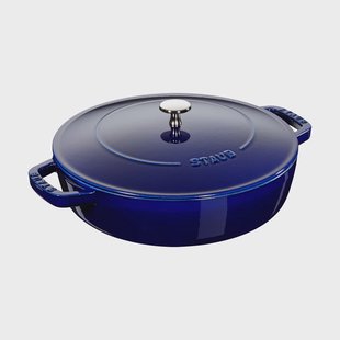 STAUB Staub Chistera braadpan gietijzer Ø28 cm Donkerblauw