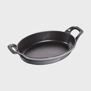 STAUB Staub ovale ovenschaal gietijzer 21 cm Grafietgrijs