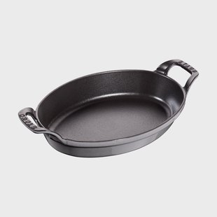 STAUB Staub ovale ovenschaal gietijzer 24 cm Grafietgrijs