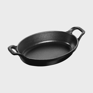 STAUB Staub ovale ovenschaal gietijzer 28 cm Zwart