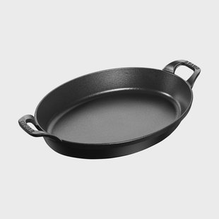 STAUB Staub ovale ovenschaal gietijzer 32 cm Zwart