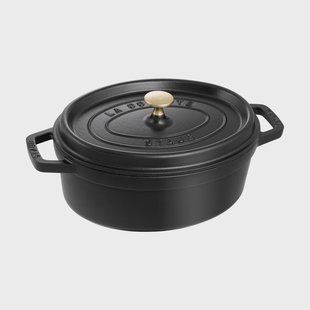 STAUB Staub La Cocotte ovale pan gietijzer 3,2 L Zwart