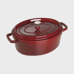 STAUB Staub La Cocotte ovale pan gietijzer 4,2 L Granaatrood