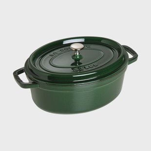 STAUB Staub La Cocotte ovale pan gietijzer 4,2 L Basilicumgroen