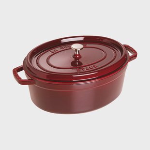 STAUB Staub La Cocotte ovale pan gietijzer 5,5 L Granaatrood