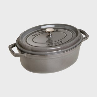 STAUB Staub La Cocotte ovale pan gietijzer 5,5 L Grafietgrijs