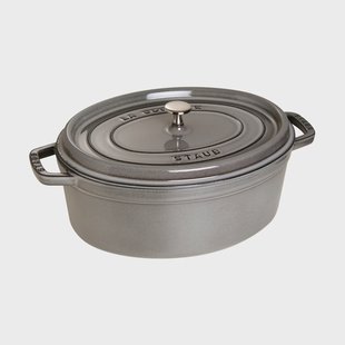 STAUB Staub La Cocotte ovale pan gietijzer 6,7 L Grafietgrijs