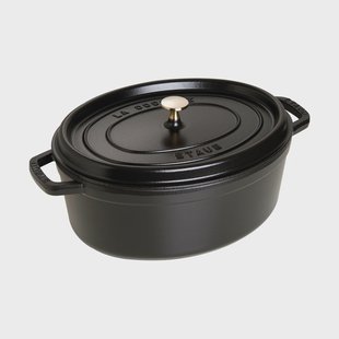 STAUB Staub La Cocotte ovale pan gietijzer 6,7 L Zwart