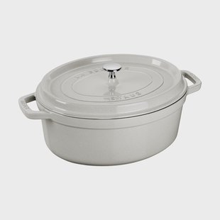 STAUB Staub La Cocotte ovale pan gietijzer 6,7 L White truffel