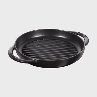 STAUB Staub Pure grillpan gietijzer rond zwart Ø22 cm