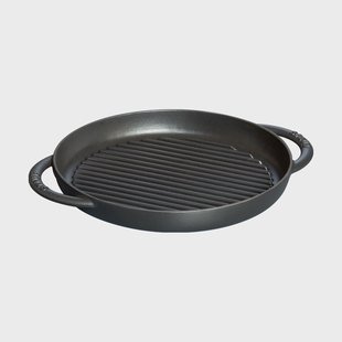 STAUB Staub Pure grillpan gietijzer rond zwart Ø26 cm