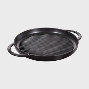 STAUB Staub Pure grillpan gietijzer rond zwart Ø30 cm