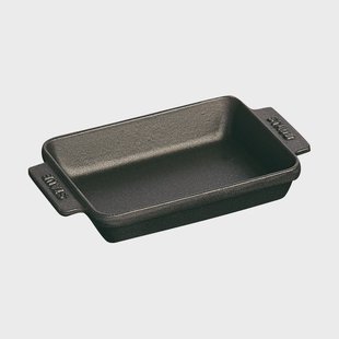 STAUB Staub rechthoekige ovenschaal gietijzer 15x11 cm Zwart