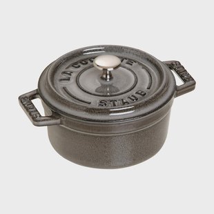 STAUB Staub La Cocotte ronde pan gietijzer 0,25 L Grafietgrijs