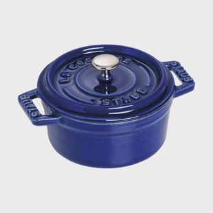 STAUB Staub La Cocotte ronde pan gietijzer 0,25 L Donkerblauw STAUB Staub La Cocotte ronde pan gietijzer 0,25 L Donkerblauw