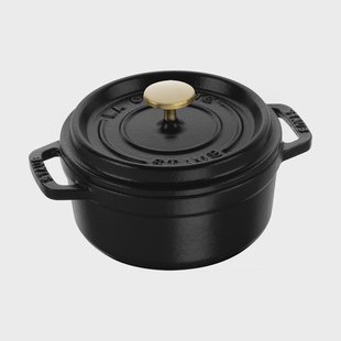 STAUB Staub La Cocotte ronde pan gietijzer 0,8 L Zwart