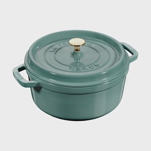 STAUB Staub La Cocotte ronde pan gietijzer 3,8 L Eucalyptus hout