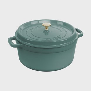 STAUB Staub La Cocotte ronde pan gietijzer 5,2 L Eucalyptus hout