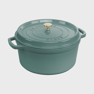 STAUB Staub La Cocotte ronde pan gietijzer 6,7 L Eucalyptus hout
