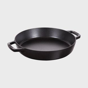 STAUB Staub paellapan gietijzer 2 handgrepen Ø34 cm Zwart