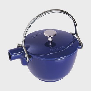 STAUB Staub theepot gietijzer rond 1,15 L Donkerblauw STAUB Staub theepot gietijzer rond 1,15 L Donkerblauw
