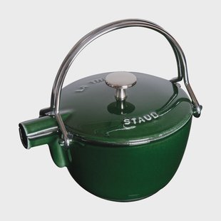 STAUB Staub theepot gietijzer rond 1,15 L Basilicumgroen STAUB Staub theepot gietijzer rond 1,15 L Basilicumgroen