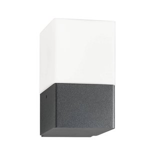 LCD Buitenwandlamp Linus, grafiet, roestvrij staal, opaalglas, E27