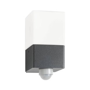 LCD Buitenwandlamp Linus, grafiet, sensor, roestvrij staal, glas, E27