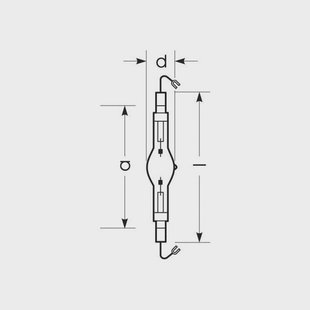 RADIUM Halogeen gasontladingslamp K12s 1950W HRI-TS D/S helder