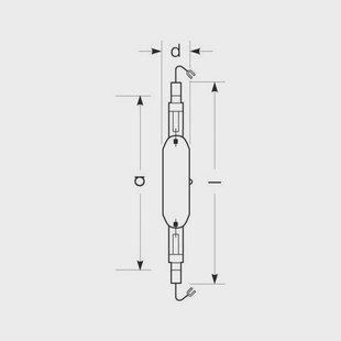 RADIUM Halogeen gasontladingslamp K12s 2150W HRI-TS N/XL helder