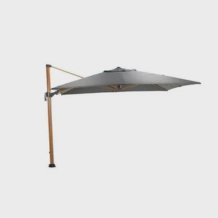 Hawaii Big Pole II parasol - 350x350 cm - l. teaklook -royal antraciet