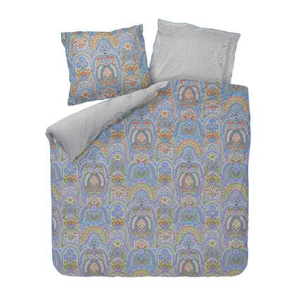 Pip Studio Jabali Flower Dekbedovertrek 240 x 200/220 cm - Blauw