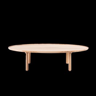 Mu coffee table houten salontafel whitewash - 120 x 65 cm