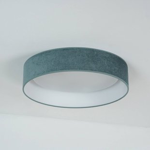 Duolla LED plafondlamp Plafond, mintgroen, stof, Ø 45 cm, 3-staps