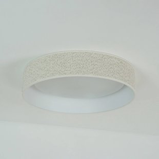 Duolla LED plafondlamp Plafond, crème, stof, Ø 45 cm, dimbaar in 3 stappen