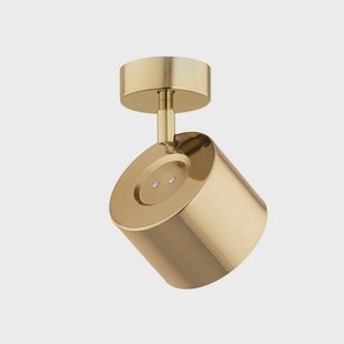 Argon Plafondspot Chloe, zwenkbaar, 1-lamp, staal messingkleurig