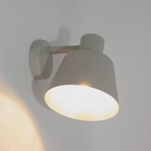 SIGMA Wandlamp Dunka, taupe, 1-lamp, staal, E27, hoogte 17 cm